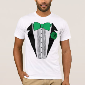 Grönt Tuxedo Shirt T-shirt