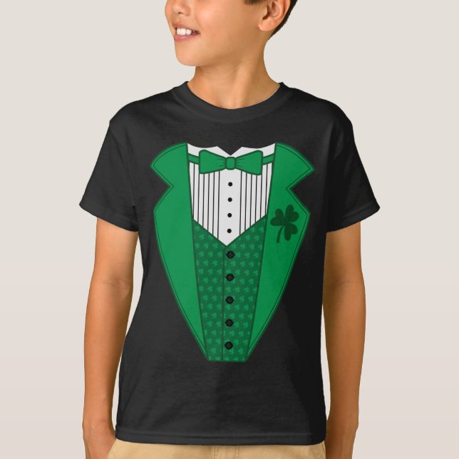 Grönt Tuxedo T-shirt (Framsida)