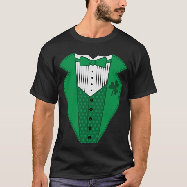 Grönt Tuxedo T-shirt (Framsida)