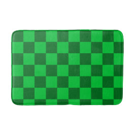 Grönt tvåtons rutbrädemönster badrumsmatta