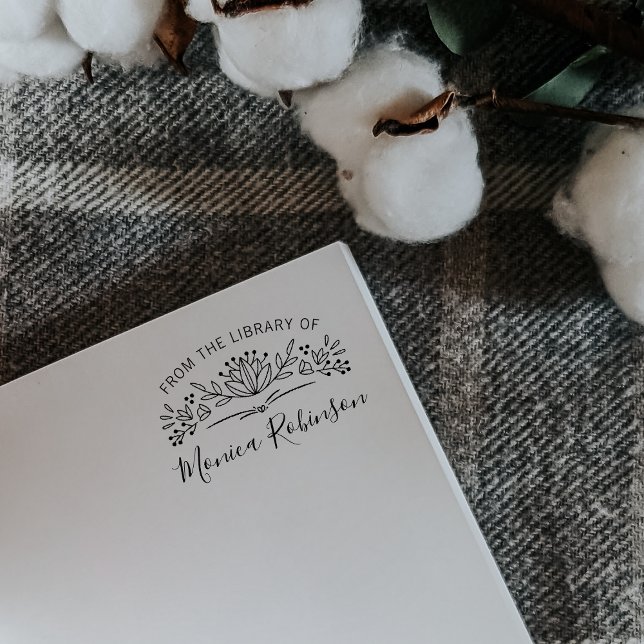 Grönt Typografi botaniskt från Bibliotek Självfärgande Stämpel (Skapare uppladdad)