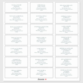 Grönt Typography Bröllop Guest Adressetiketters Klistermärken