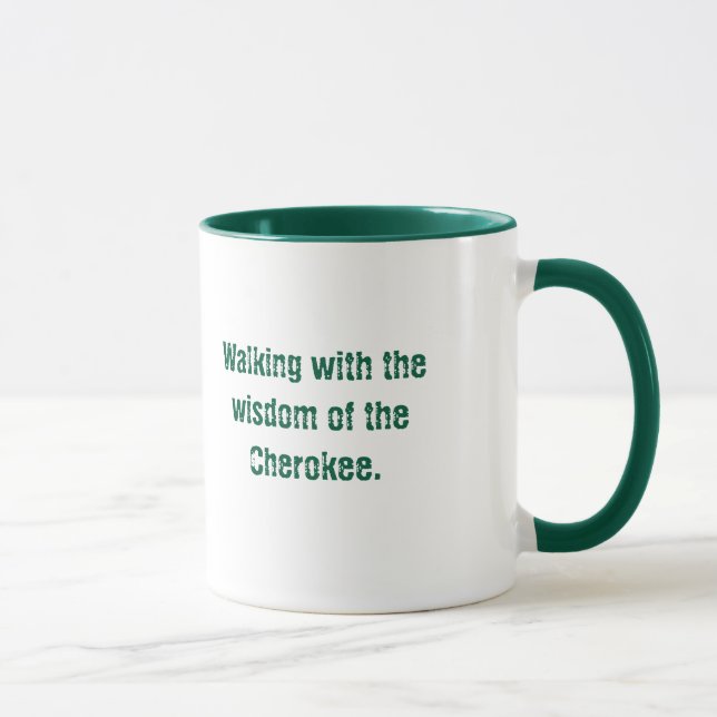 Grönt Typography Cherokee som säljer kaffe Mugg (Höger)