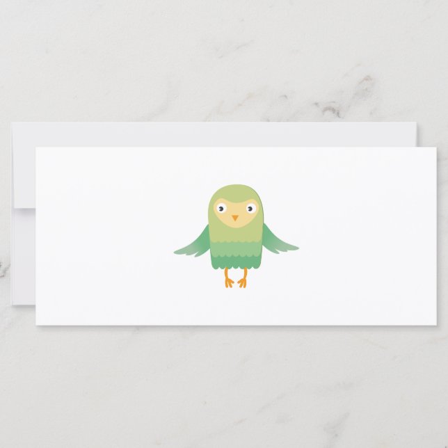 Grönt uggla tecknad (Framsida)