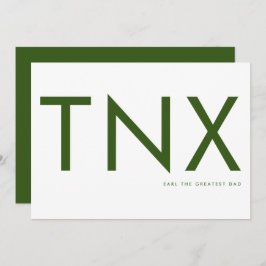  Grönt Ultratunn modern, djärv, stor Tack