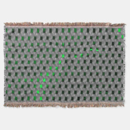 Grönt under grått plack, avlånga fyrkanter. filt