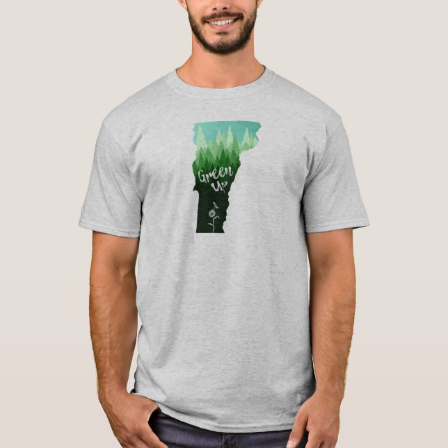 Grönt upp Vermont T Shirt (Framsida)