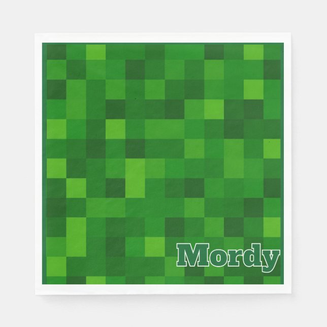 Grönt upsherin napkin pappersservett (Framsidan)