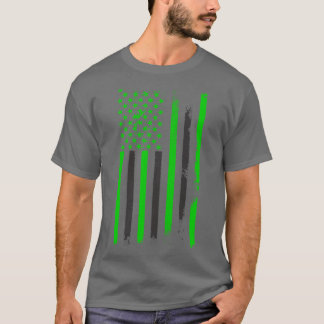 GRÖNT US FLAGGA T SHIRT