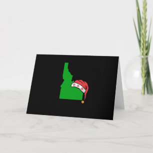 Grönt US för gåvan för jul för Idaho jul påstår Kort