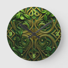 Grönt Utandning Rund Klocka