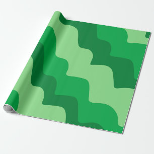Grönt vågigt havets vinkara övertoning presentpapper