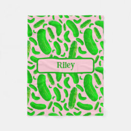 Grönt-väljare på bakgrunden för mjuk Rosa Fleecefilt