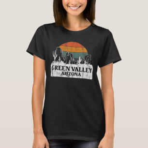Grönt Valley AZ Arizona Vintage sunset cactus mou T Shirt