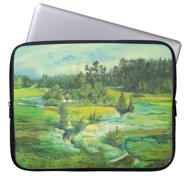 grönt valley laptop sleeve (Framsidan)