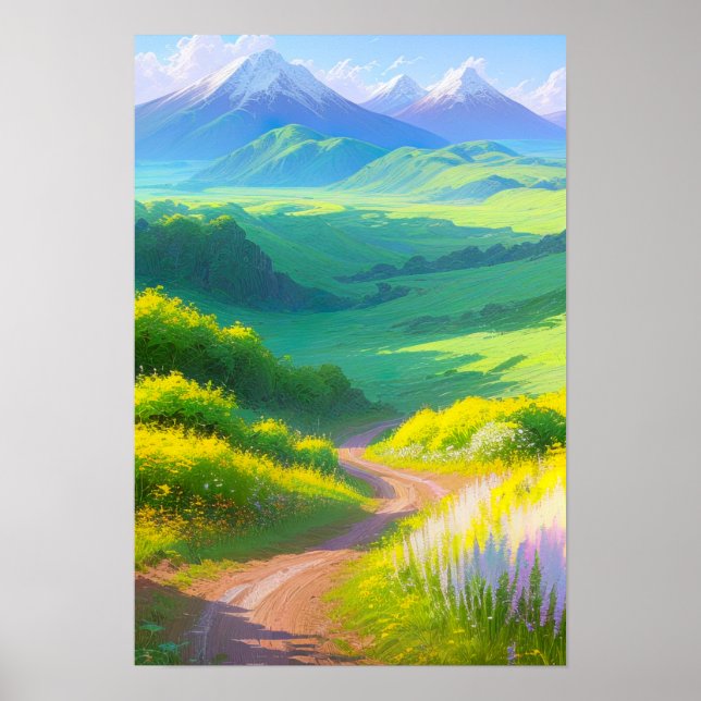 Grönt Valley of Wonders Poster (Framsidan)