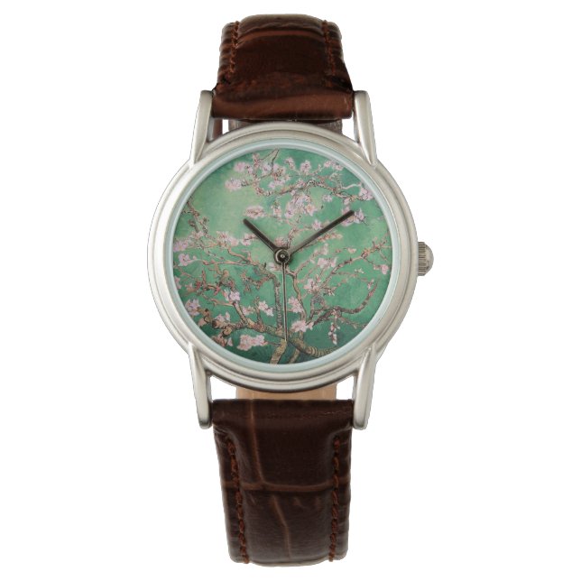 Grönt Van Gogh Almond Blommars Armbandsur (Framsida)