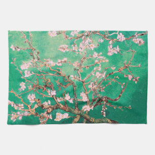 Grönt Van Gogh Almond Blommars Kökshandduk