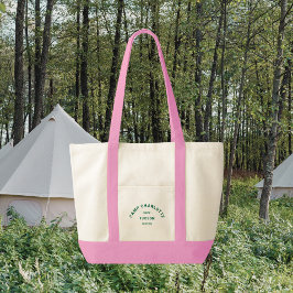 Grönt Vapensköld Camp Theme Bachelorette Rosa Trim Tygkasse