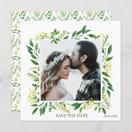 Grönt Vår Botaniska Örter Spara datum Inbjudningar