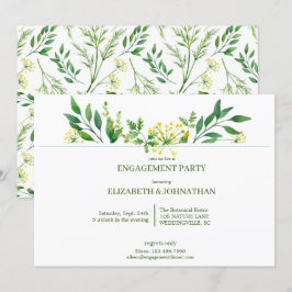 Grönt Vår Förlovningsfest för botaniska Örter Inbjudningar