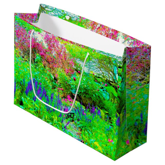 Grönt Vår Garden Landscape med ponnyer (Framsidan Vinklad)