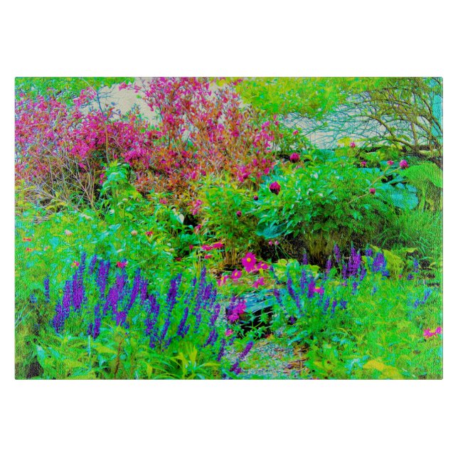 Grönt Vår Garden Landscape med ponnyer (Framsidan)