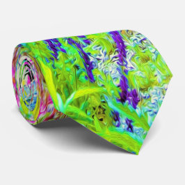 Grönt Vår Garden Landscape med ponnyer Slips