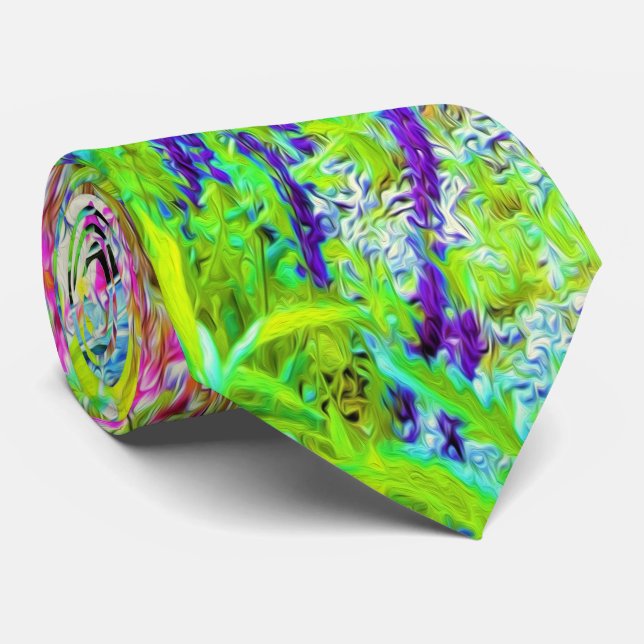 Grönt Vår Garden Landscape med ponnyer Slips (Rullad)