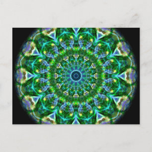 Grönt Vår Kaleidoscope Vykort