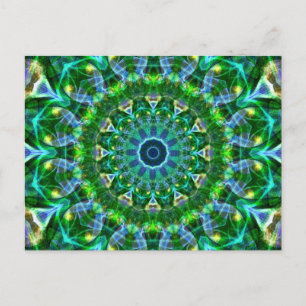 Grönt Vår Kaleidoscope Vykort