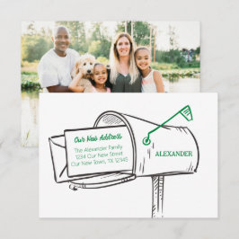 Grönt vår Nya adress Flytta för postlådor