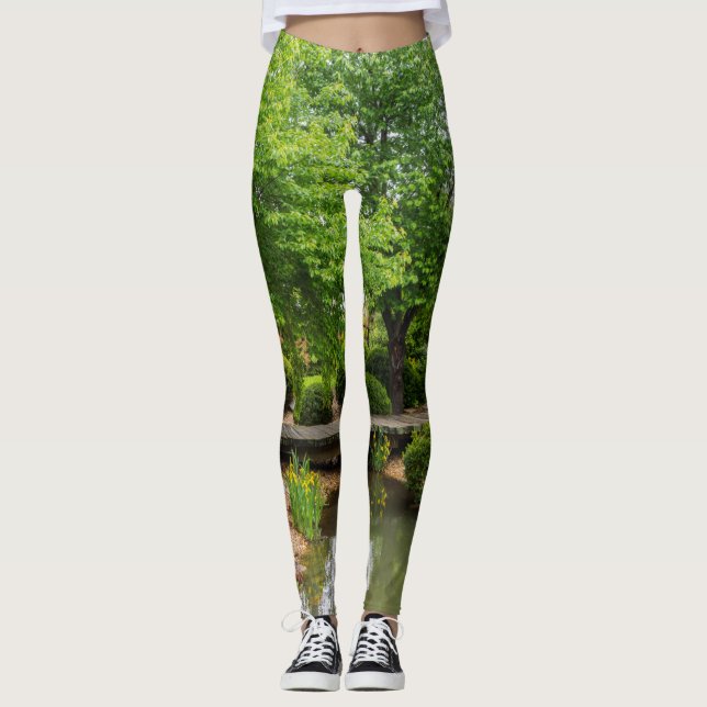 Grönt Vår Stroll Leggings (Framsida)