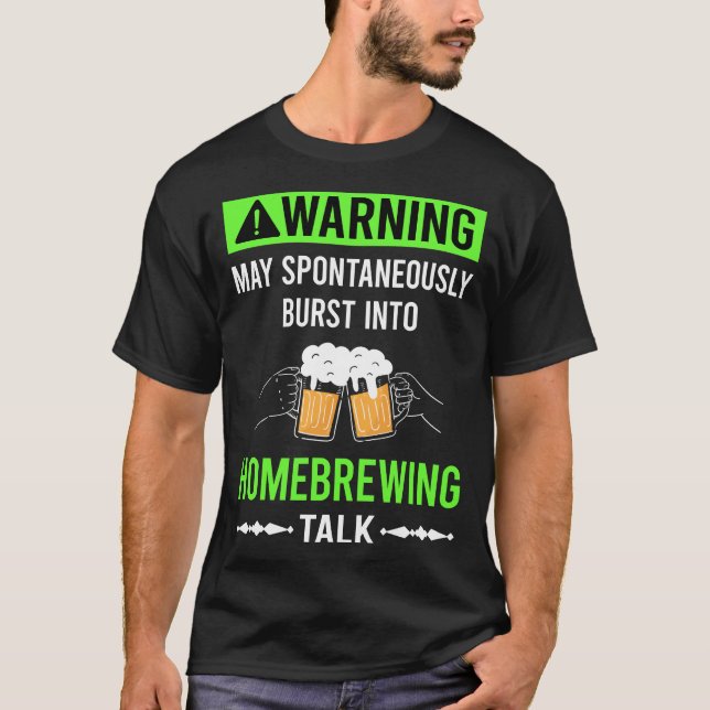 Grönt Varning vid bryggbrygga för radbrytning i he T Shirt (Framsida)