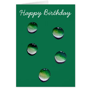 Grönt vatten droppar vatten art hälsningskort