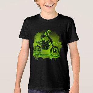 Grönt Vatten Färg Dirt Bike T Shirt