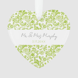 Grönt Vattenfärg Bröllop NAMN DATE Sweet Heart