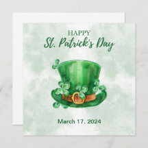 Grönt vattenfärg St. Patrick's Day