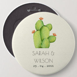 GRÖNT VATTENFÄRGAVRÖR CACTUS FLOWER BRÖLLOP KNAPP