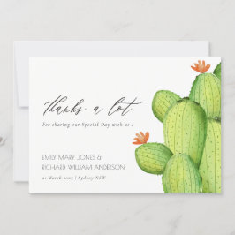 GRÖNT VATTENFÄRGAVRÖR CACTUS FLOWER TACK KORT