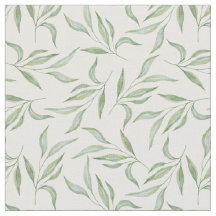 Grönt vattenfärgblad Botaniskt mönster