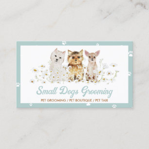 Grönt Vattenfärgsetikett för liten Hundar Tass Dai Visitkort