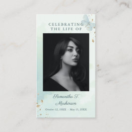 Grönt Vattenfärgsfilter för underligt bönekort Visitkort