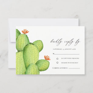 GRÖNT VATTENFÄRGSKÄRM, CACTUS FLOWER OSA KORT