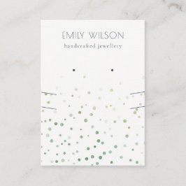 Grönt Vattenfärgskonfetti avbildning Necklace-Visn Visitkort