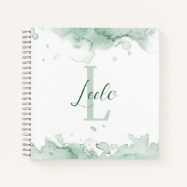 Grönt Vattenfärgsskiss Söt Personlig Skiss