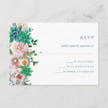 Grönt Vattenfärgsuckulatorer och blommor | OSA