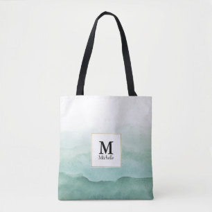 Grönt Vattenfärgsverktygslåda för Vinkara monogram Tygkasse