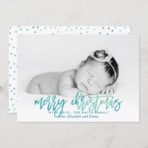 Grönt Vattentärsfärg Typografi Julfoto