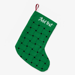 Grönt väv mönster liten julstrumpa
